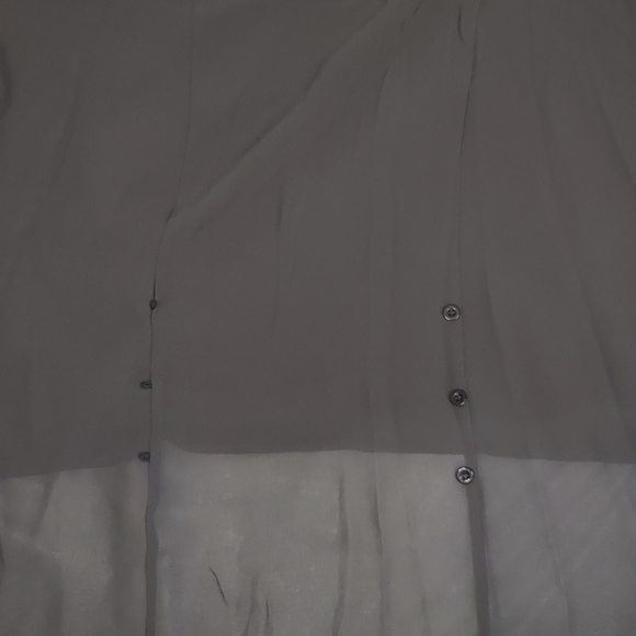 Grey Chic High-Low long-sleeved boho blouse - Picture 10 of 11